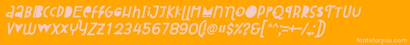Шрифт Attracted Monday Italic – розовые шрифты на оранжевом фоне