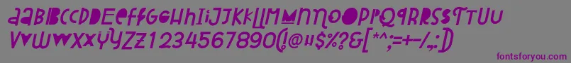 Attracted Monday Italic Font – Purple Fonts on Gray Background