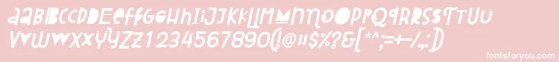 フォントAttracted Monday Italic – ピンクの背景に白い文字