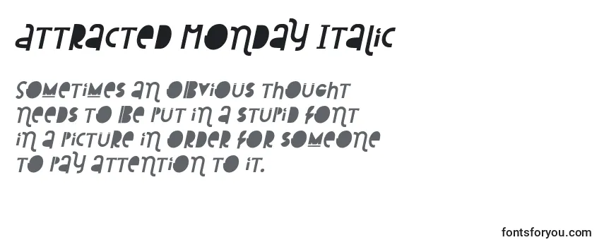 Шрифт Attracted Monday Italic