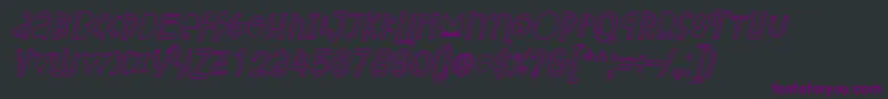 fuente Attracted Monday Outline Italic – Fuentes Moradas Sobre Fondo Negro