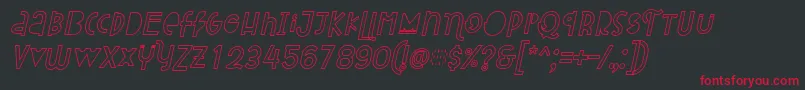 fuente Attracted Monday Outline Italic – Fuentes Rojas Sobre Fondo Negro