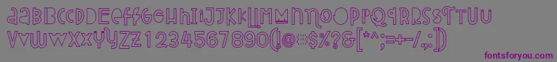 Attracted Monday Outline Font – Purple Fonts on Gray Background