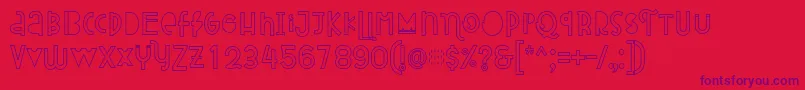 Attracted Monday Outline Font – Purple Fonts on Red Background