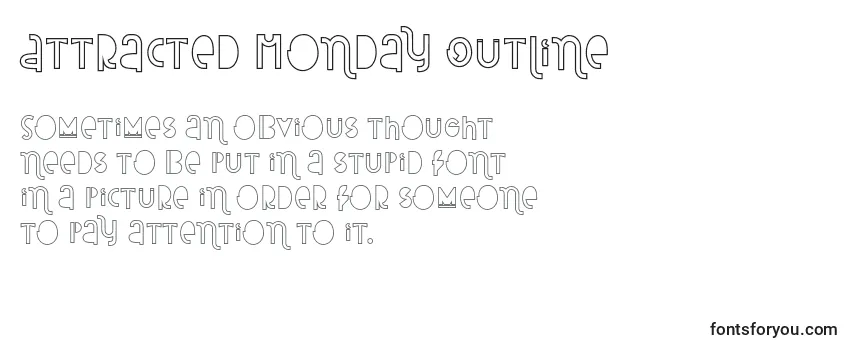 Шрифт Attracted Monday Outline