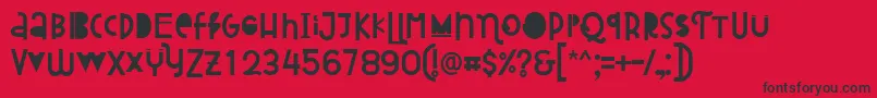 Attracted Monday Regular Font – Black Fonts on Red Background