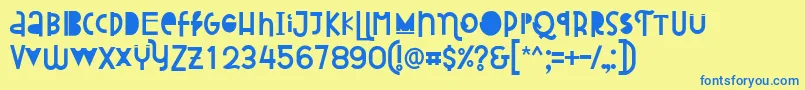 Attracted Monday Regular Font – Blue Fonts on Yellow Background