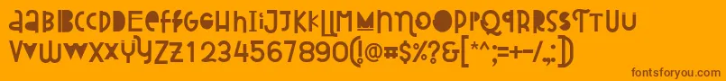 Attracted Monday Regular Font – Brown Fonts on Orange Background