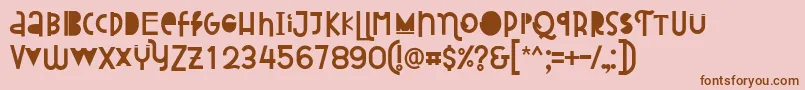 Attracted Monday Regular Font – Brown Fonts on Pink Background