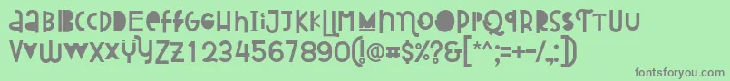 Attracted Monday Regular Font – Gray Fonts on Green Background