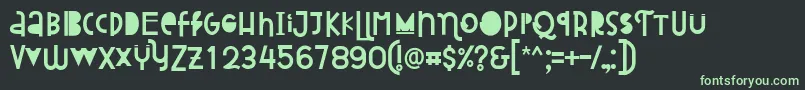 Шрифт Attracted Monday Regular – зелёные шрифты на чёрном фоне