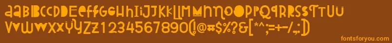 Attracted Monday Regular Font – Orange Fonts on Brown Background