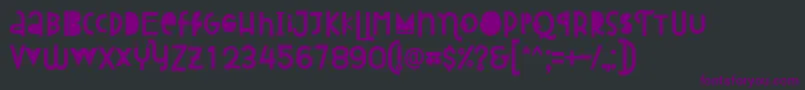 フォントAttracted Monday Regular – 黒い背景に紫のフォント