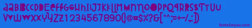 Attracted Monday Regular Font – Purple Fonts on Blue Background