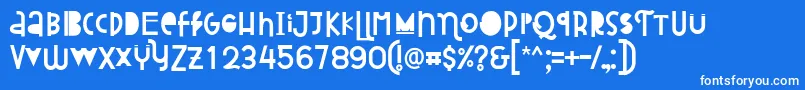 Attracted Monday Regular Font – White Fonts on Blue Background