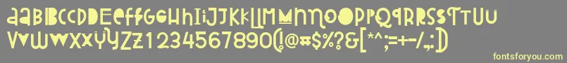 Attracted Monday Regular Font – Yellow Fonts on Gray Background