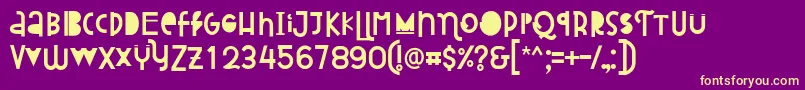 Attracted Monday Regular Font – Yellow Fonts on Purple Background