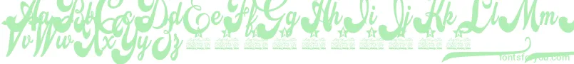 Attraction Personal Use Font – Green Fonts on White Background