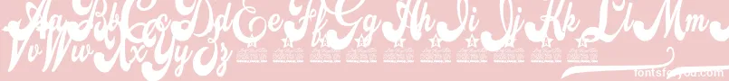 Attraction Personal Use Font – White Fonts on Pink Background