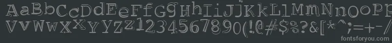 Шрифт DubbleTrubble – серые шрифты на чёрном фоне