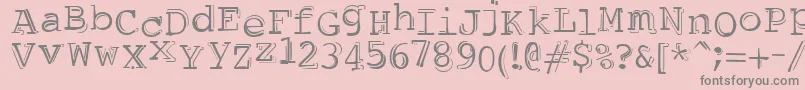 DubbleTrubble Font – Gray Fonts on Pink Background