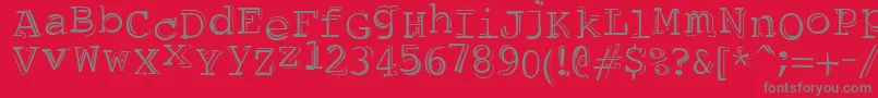 DubbleTrubble Font – Gray Fonts on Red Background