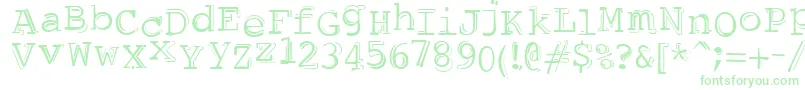 DubbleTrubble Font – Green Fonts on White Background