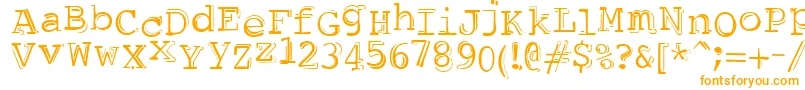 DubbleTrubble-Schriftart – Orangefarbene Schriften