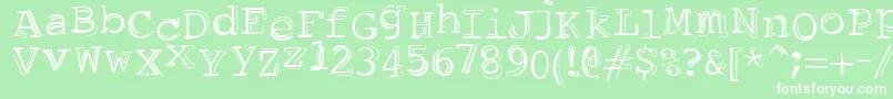 DubbleTrubble Font – White Fonts on Green Background