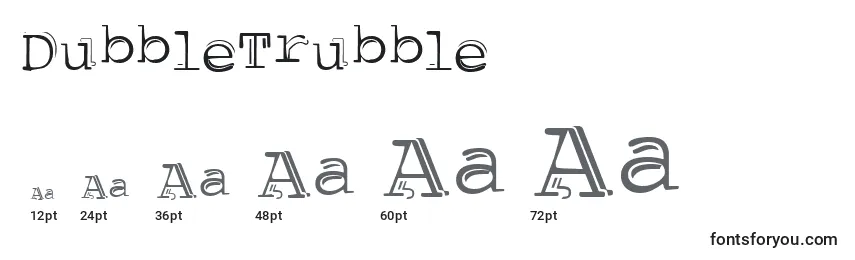 Размеры шрифта DubbleTrubble