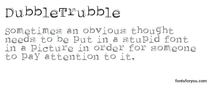 DubbleTrubble -fontin tarkastelu