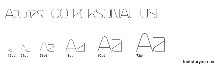Atures 100 PERSONAL USE Font Sizes