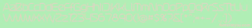 Atures 300 PERSONAL USE Font – Pink Fonts on Green Background