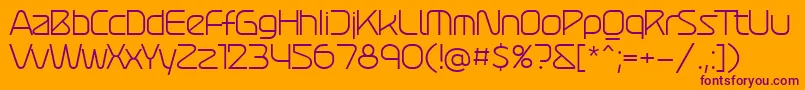 Atures 300 PERSONAL USE Font – Purple Fonts on Orange Background