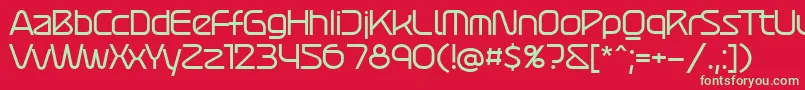 Czcionka Atures 500 PERSONAL USE – zielone czcionki na czerwonym tle