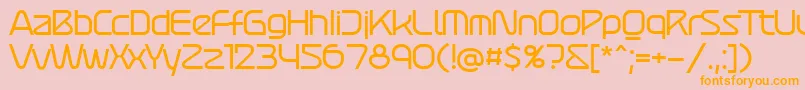 Atures 500 PERSONAL USE Font – Orange Fonts on Pink Background