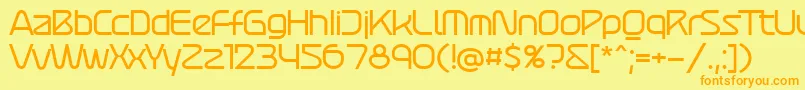Atures 500 PERSONAL USE Font – Orange Fonts on Yellow Background