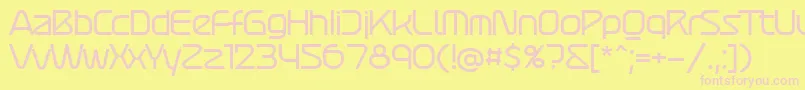 Atures 500 PERSONAL USE Font – Pink Fonts on Yellow Background