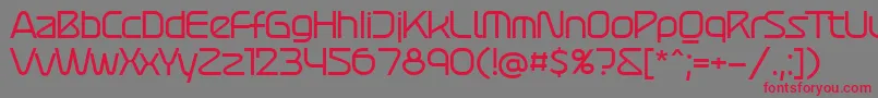フォントAtures 500 PERSONAL USE – 赤い文字の灰色の背景