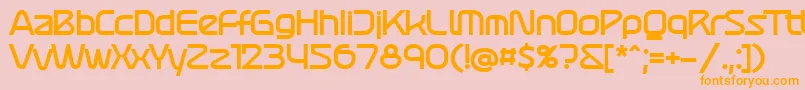 Шрифт Atures 700 PERSONAL USE – оранжевые шрифты на розовом фоне