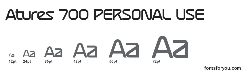 Atures 700 PERSONAL USE Font Sizes