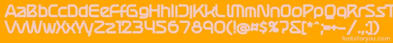 Atures 900 PERSONAL USE Font – Pink Fonts on Orange Background