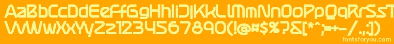 Atures 900 PERSONAL USE Font – Yellow Fonts on Orange Background