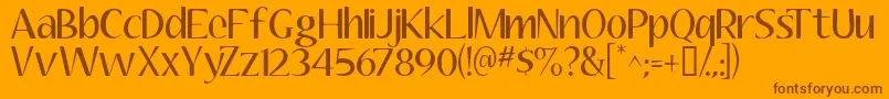 AUBREY1   Font – Brown Fonts on Orange Background