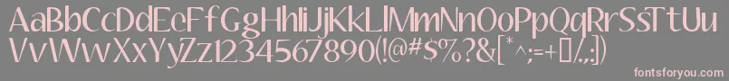 AUBREY1   Font – Pink Fonts on Gray Background