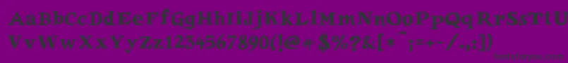 Auca Font – Black Fonts on Purple Background