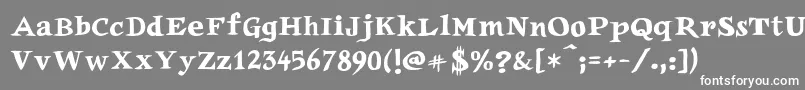 フォントAuca – 灰色の背景に白い文字