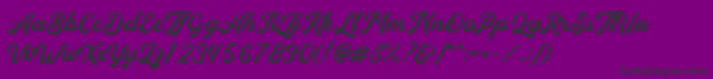 フォントAuckland Free – 紫の背景に黒い文字