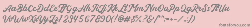 Weitere Informationen zur Auckland Free-Schriftart Auckland Free-Schriftart – Graue Schriften auf rosa Hintergrund