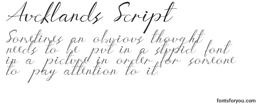 Обзор шрифта Aucklands Script